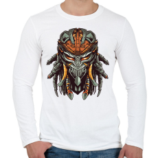 PRINTFASHION Predator - Férfi hosszú ujjú póló - Fehér