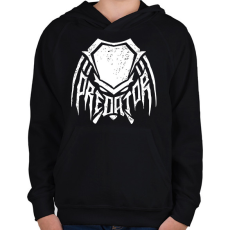 PRINTFASHION Predator - Gyerek kapucnis pulóver - Fekete