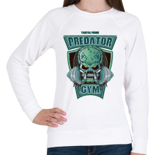 PRINTFASHION Predator Gym - Női pulóver - Fehér női pulóver, kardigán