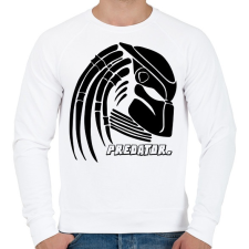 PRINTFASHION Predator head - Férfi pulóver - Fehér férfi pulóver, kardigán