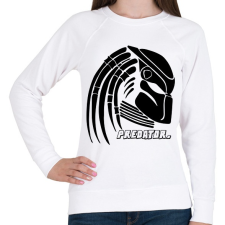 PRINTFASHION Predator head - Női pulóver - Fehér női pulóver, kardigán