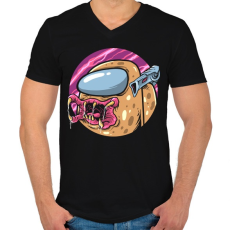 PRINTFASHION Predator impostor - Férfi V-nyakú póló - Fekete