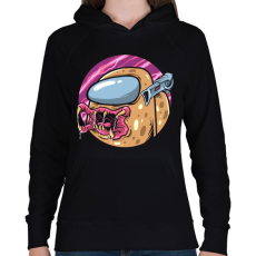 PRINTFASHION Predator impostor - Női kapucnis pulóver - Fekete