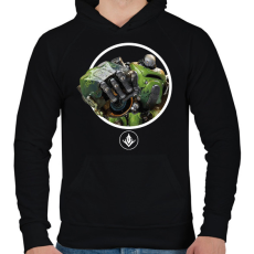 PRINTFASHION Predecessor - Crunch - Férfi kapucnis pulóver - Fekete