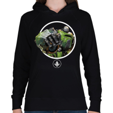 PRINTFASHION Predecessor - Crunch - Női kapucnis pulóver - Fekete