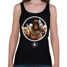 PRINTFASHION Predecessor - Greystone - Női atléta - Fekete női trikó