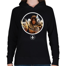 PRINTFASHION Predecessor - Greystone - Női kapucnis pulóver - Fekete női pulóver, kardigán