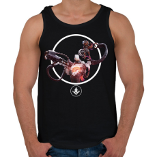 PRINTFASHION Predecessor - Grim.exe - Férfi atléta - Fekete