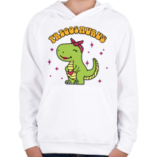 PRINTFASHION Pregosaurus - Gyerek kapucnis pulóver - Fehér gyerek pulóver, kardigán