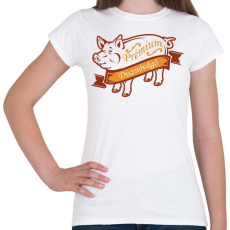 PRINTFASHION Prémium disznóvágás - Női póló - Fehér