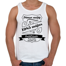 PRINTFASHION Prémium minőség - Évvel, hónappal - Férfi atléta - Fehér atléta, trikó