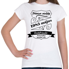 PRINTFASHION Prémium minőség - Évvel, hónappal - Női póló - Fehér női póló