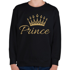 PRINTFASHION Prince  - Gyerek pulóver - Fekete