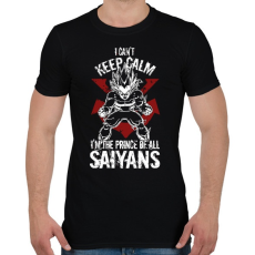 PRINTFASHION Prince of all saiyans - Férfi póló - Fekete