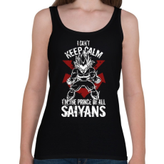 PRINTFASHION Prince of all saiyans - Női atléta - Fekete