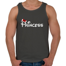 PRINTFASHION Princess fehér felirat - Férfi atléta - Sötétszürke