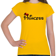 PRINTFASHION Princess fekete felirat - Női póló - Sárga női póló