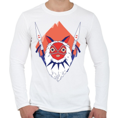 PRINTFASHION Princess Mononoke - Férfi hosszú ujjú póló - Fehér