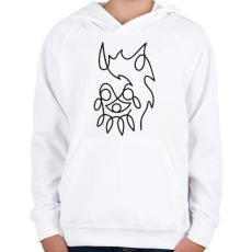 PRINTFASHION Princess Mononoke - Gyerek kapucnis pulóver - Fehér