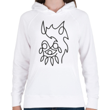 PRINTFASHION Princess Mononoke - Női kapucnis pulóver - Fehér női pulóver, kardigán