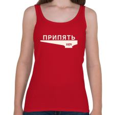 PRINTFASHION Pripjaty - Női atléta - Cseresznyepiros női trikó