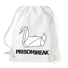 PRINTFASHION prison break fekete - Sportzsák, Tornazsák - Fehér tornazsák