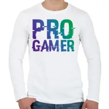 PRINTFASHION PRO GAMER - Férfi hosszú ujjú póló - Fehér férfi póló