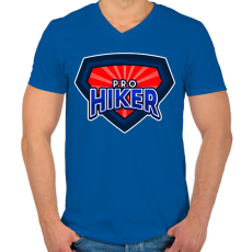 PRINTFASHION PRO HIKER - Férfi V-nyakú póló - Királykék