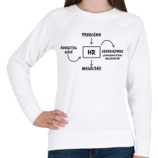 PRINTFASHION Probléma - HR - Megoldás - Női pulóver - Fehér női pulóver, kardigán