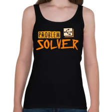 PRINTFASHION probléma megoldó - Női atléta - Fekete női trikó