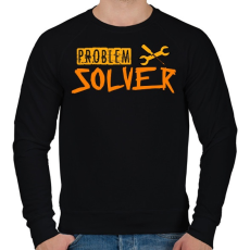 PRINTFASHION probléma megoldó szerelő - Férfi pulóver - Fekete