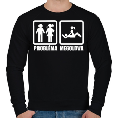 PRINTFASHION Probléma megoldva - Férfi pulóver - Fekete