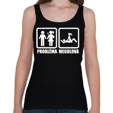 PRINTFASHION Probléma megoldva - Női atléta - Fekete