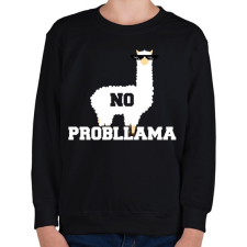 PRINTFASHION Probllama - Gyerek pulóver - Fekete gyerek pulóver, kardigán