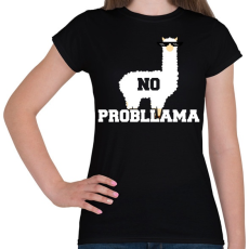 PRINTFASHION Probllama - Női póló - Fekete