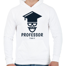 PRINTFASHION Professor - I did it - Férfi kapucnis pulóver - Fehér női pulóver, kardigán