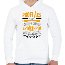 PRINTFASHION Profi ács vagyok - Férfi kapucnis pulóver - Fehér férfi pulóver, kardigán