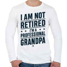 PRINTFASHION Profi nagypapa póló - Férfi hosszú ujjú póló - Fehér férfi póló