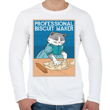 PRINTFASHION Profi süti sütő - Férfi hosszú ujjú póló - Fehér férfi póló