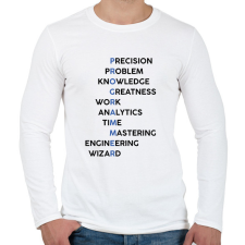 PRINTFASHION Programmer (black) - Férfi hosszú ujjú póló - Fehér férfi póló