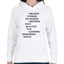 PRINTFASHION Programmer (black) - Női kapucnis pulóver - Fehér női pulóver, kardigán