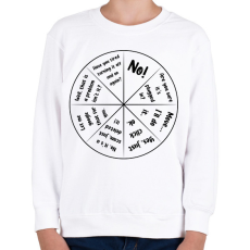 PRINTFASHION Programmer's answers (black) - Gyerek pulóver - Fehér