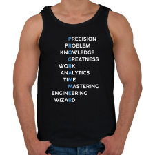 PRINTFASHION Programmer (white) - Férfi atléta - Fekete atléta, trikó