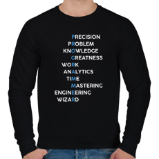 PRINTFASHION Programmer (white) - Férfi pulóver - Fekete