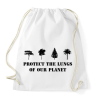 PRINTFASHION Protect the lungs (black) - Sportzsák, Tornazsák - Fehér