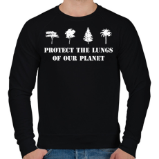 PRINTFASHION Protect the lungs (white) - Férfi pulóver - Fekete
