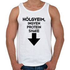PRINTFASHION Protein Shake - Férfi atléta - Fehér atléta, trikó