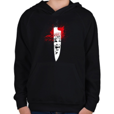 PRINTFASHION Psycho - Gyerek kapucnis pulóver - Fekete gyerek pulóver, kardigán