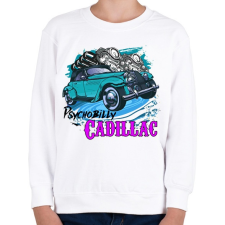 PRINTFASHION Psychobilly - Gyerek pulóver - Fehér gyerek pulóver, kardigán