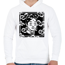 PRINTFASHION Pszichedelikus nő - Férfi kapucnis pulóver - Fehér férfi pulóver, kardigán
